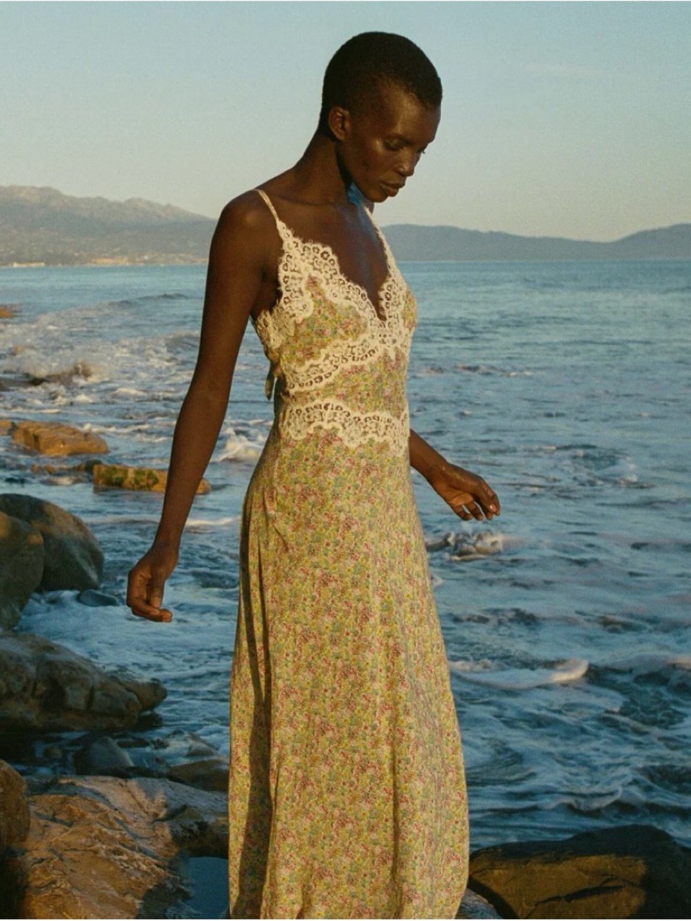 Dôen Silk Chrysanthemum Venus Midi Dress